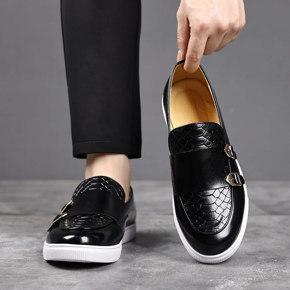 Nirvana Monk Strap Leather Loafers