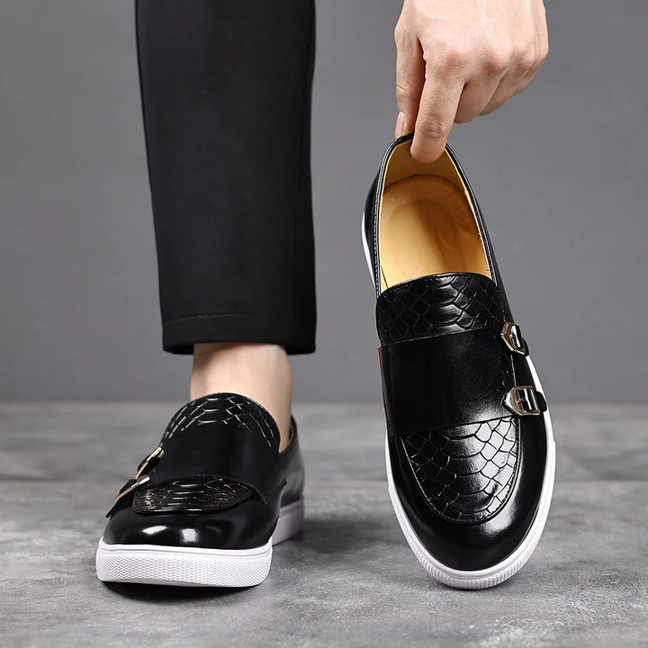 Nirvana Monk Strap Leather Loafers