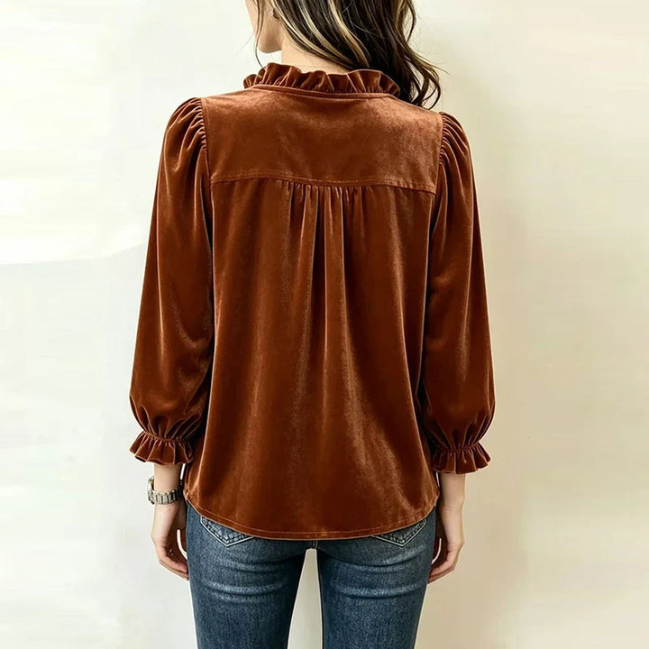 Josephine Ruffle Neck Blouse