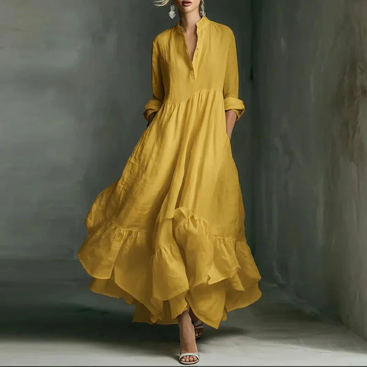 Kayla Ruffle Hem Maxi Dress