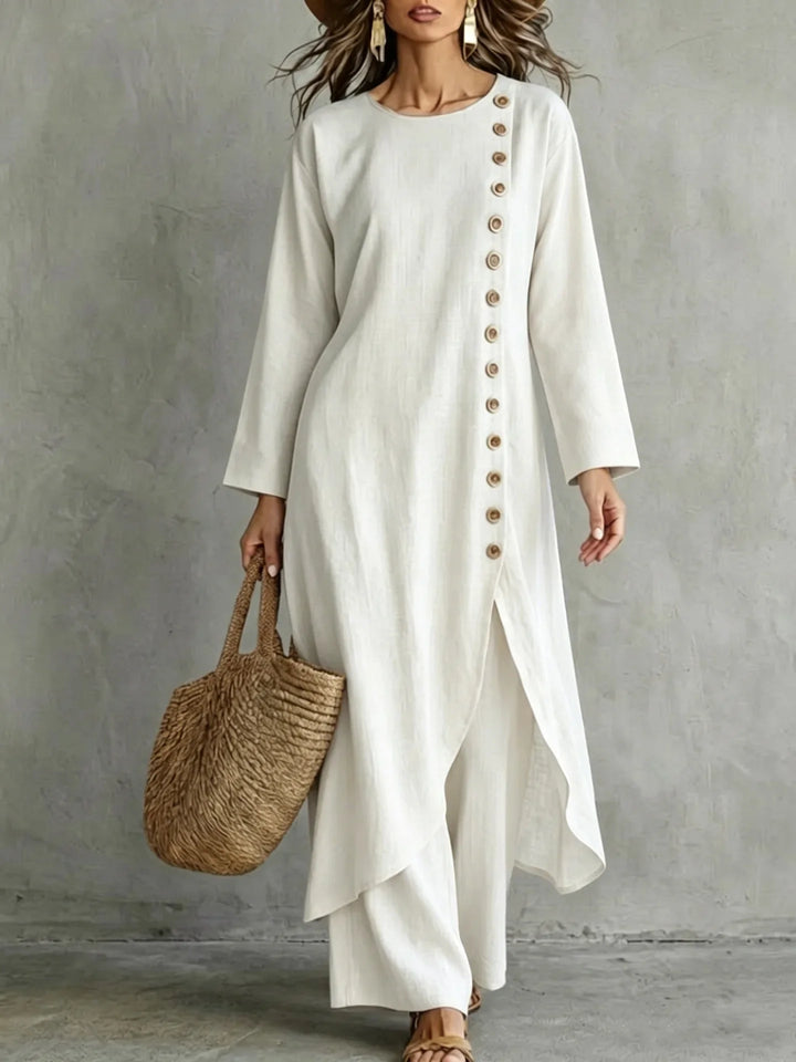 Verity Asymmetric Button Placket Set
