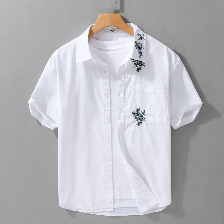 Parker Casual Embroidered Button Shirt