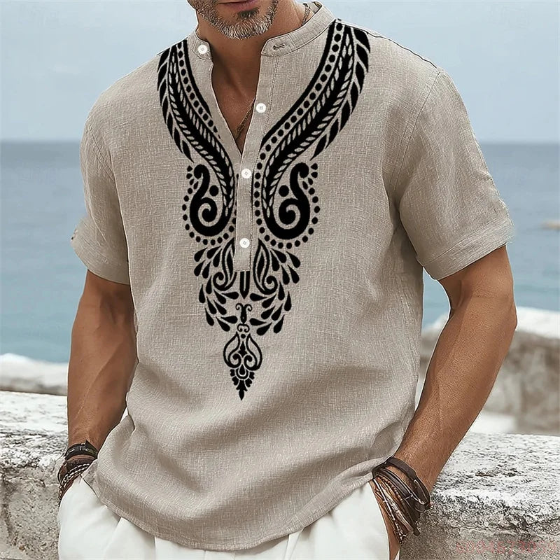 Zachary Short Sleeve Linen Shirt