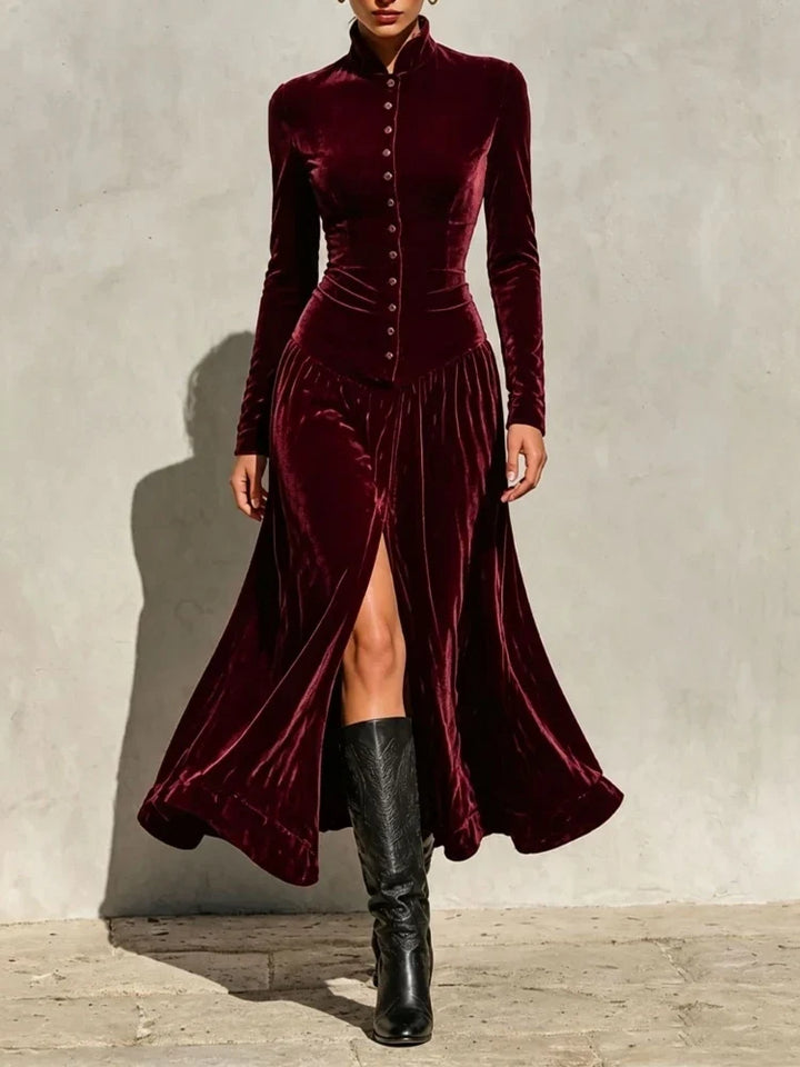 Aveline Button Front Maxi Dress