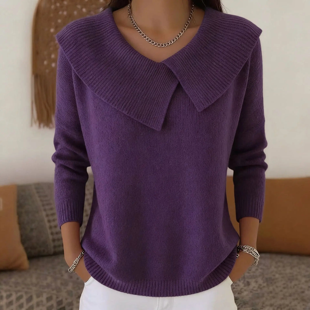 Anneke Fold Collar Sweater