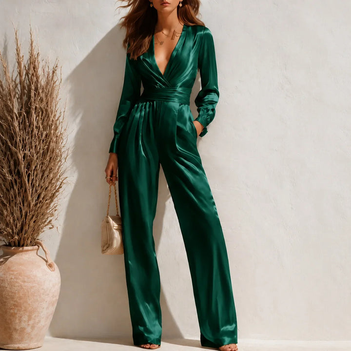 Libby Satin Wide Leg Jumpsuit