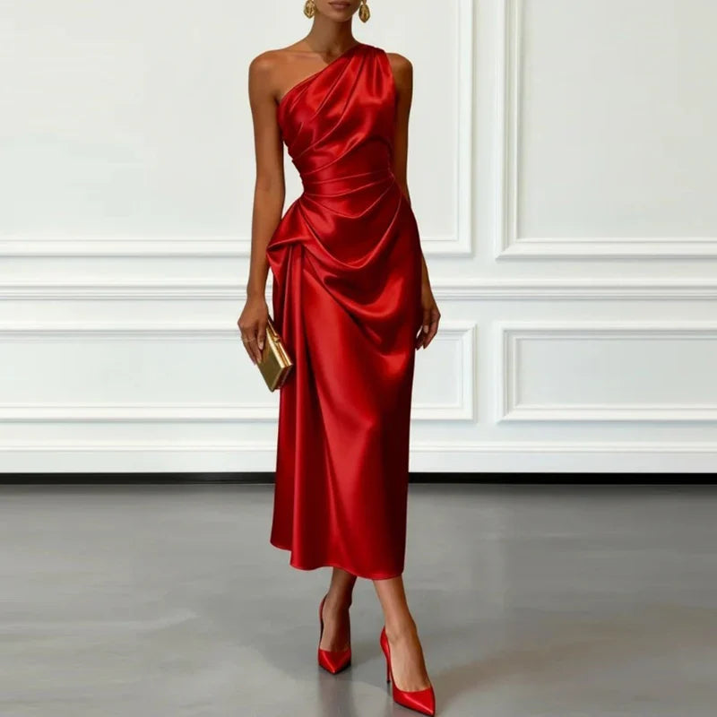 Paulina Satin Wedding Guest Dress