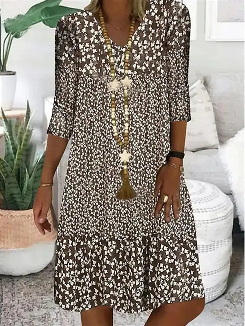 Christina Printed Relaxed Midi Dress