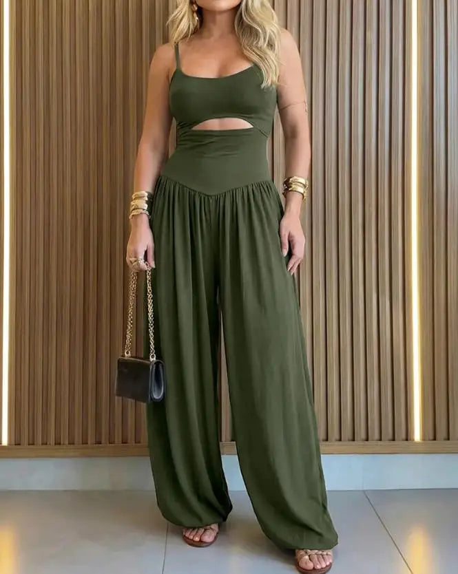 Anika Sleeveless Cut Out Wide Leg Jumpsuit