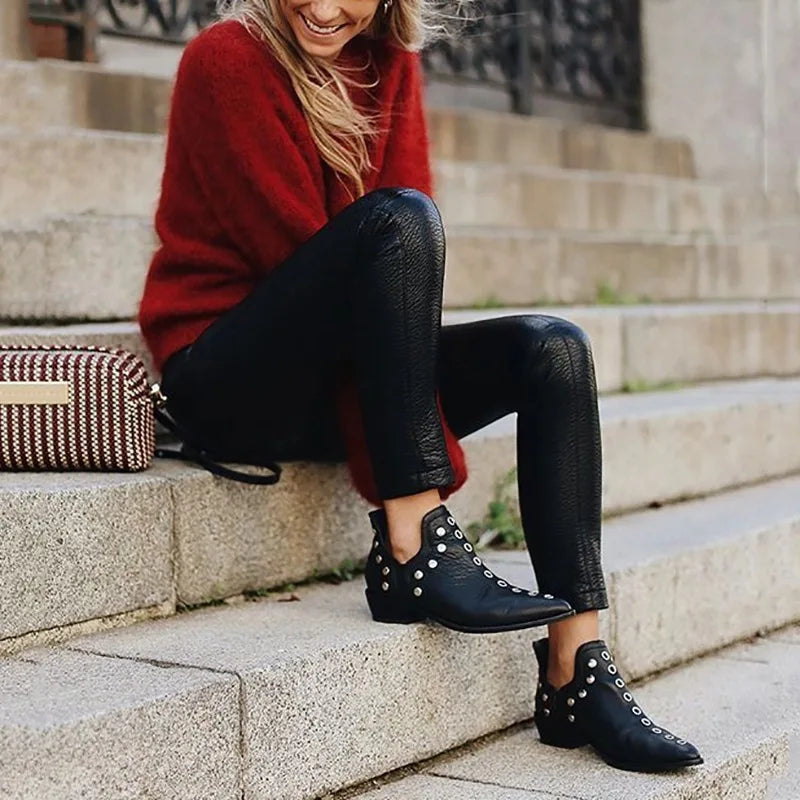 Zelie Stud Pointed Ankle Boot