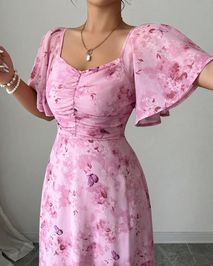 Fianna Puff Sleeve Midi Dress