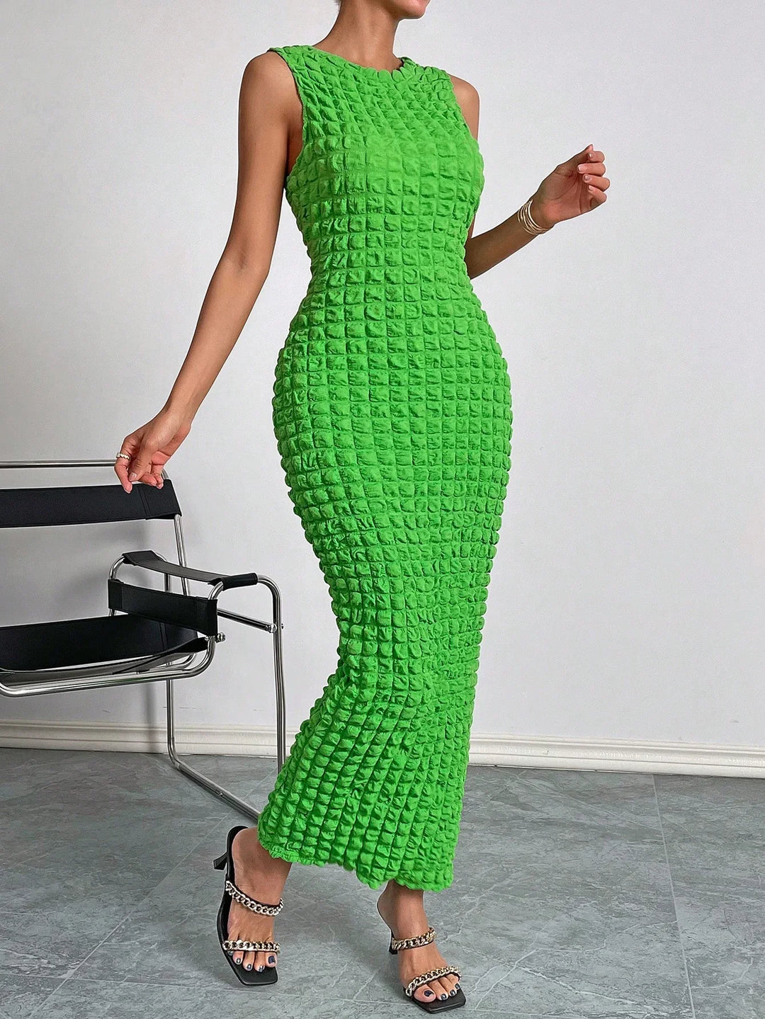 Sansa Textured Sleeveless Maxi Dress