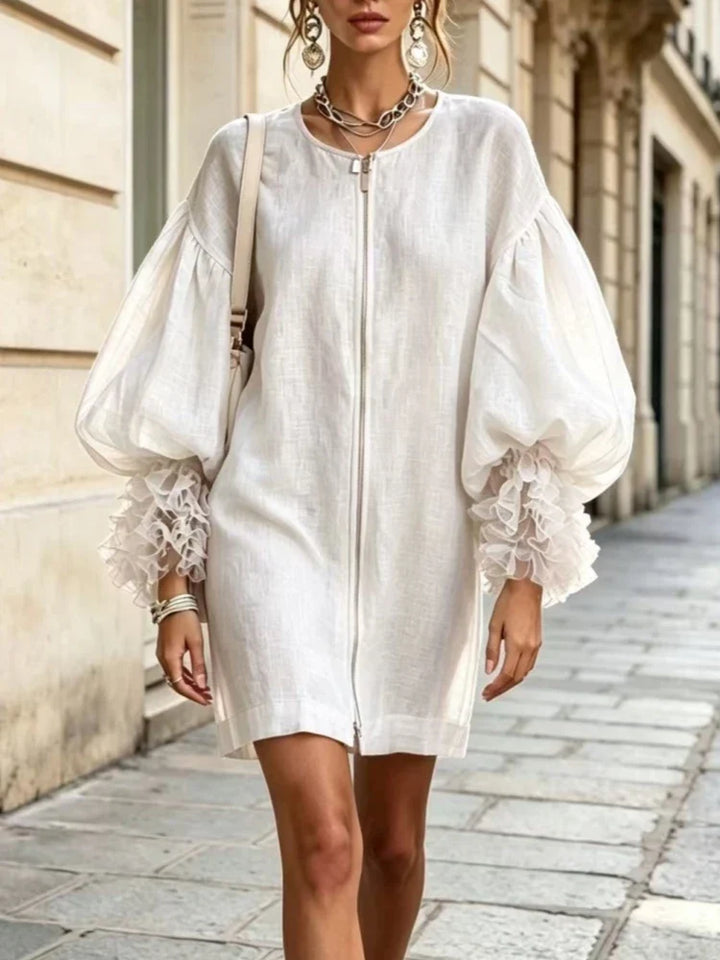 Vantana Balloon Sleeve Mini Dress