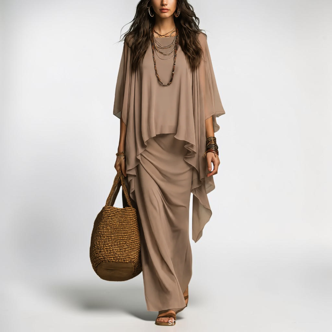 Adelaide Chiffon Overlay Two Piece Set