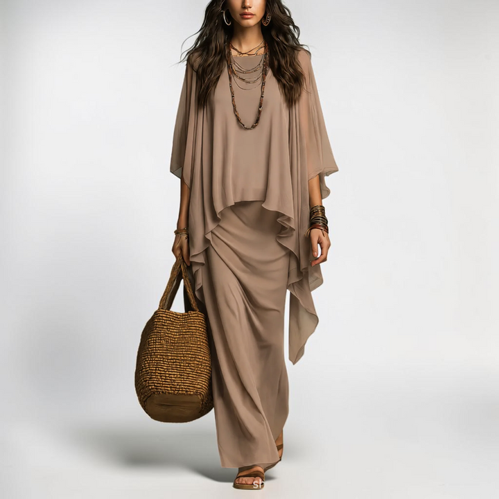 Adelaide Chiffon Overlay Two Piece Set
