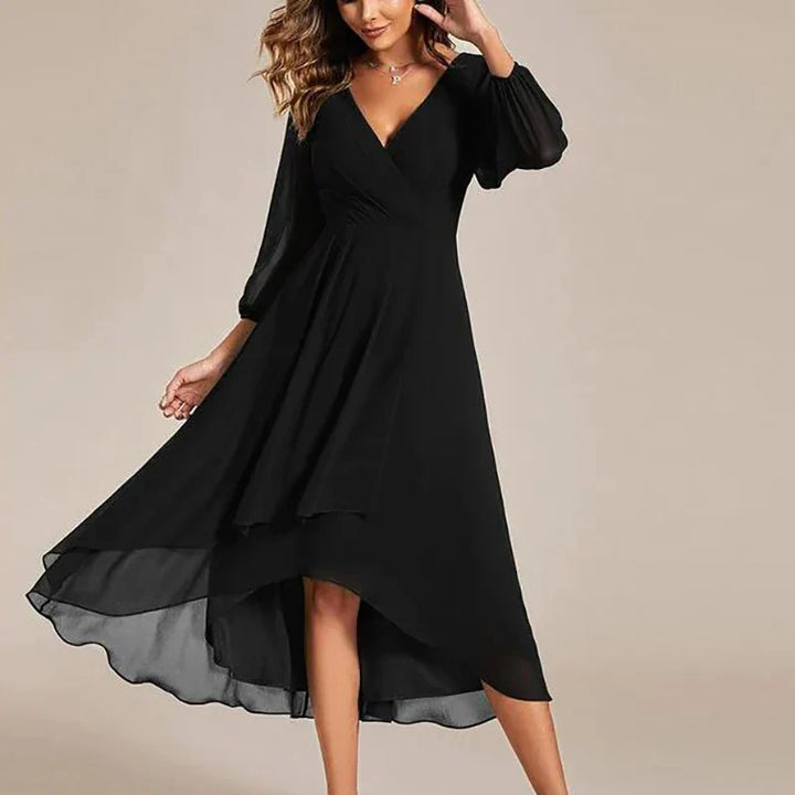 Amelina Flowing Mesh Midi Dress