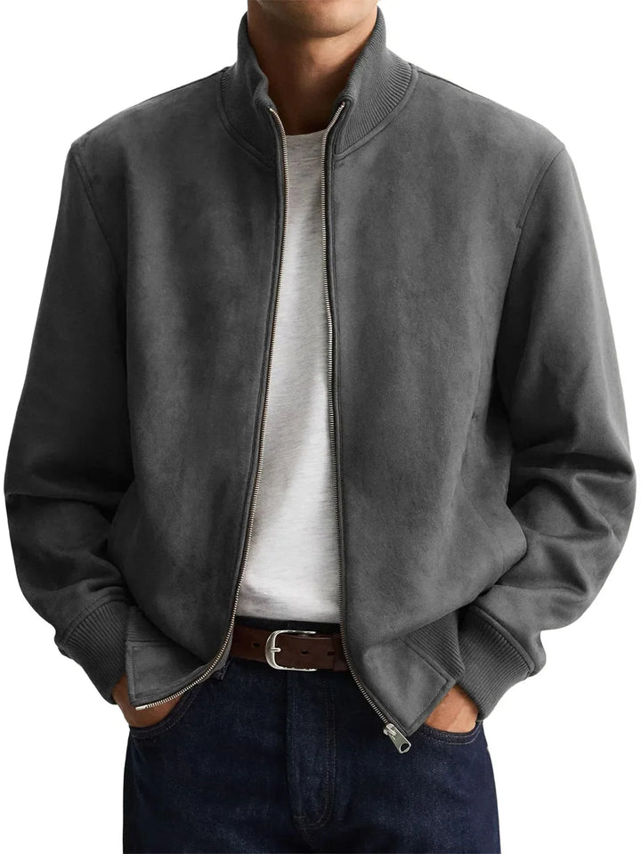Felix Suede Look Bomber Jacket