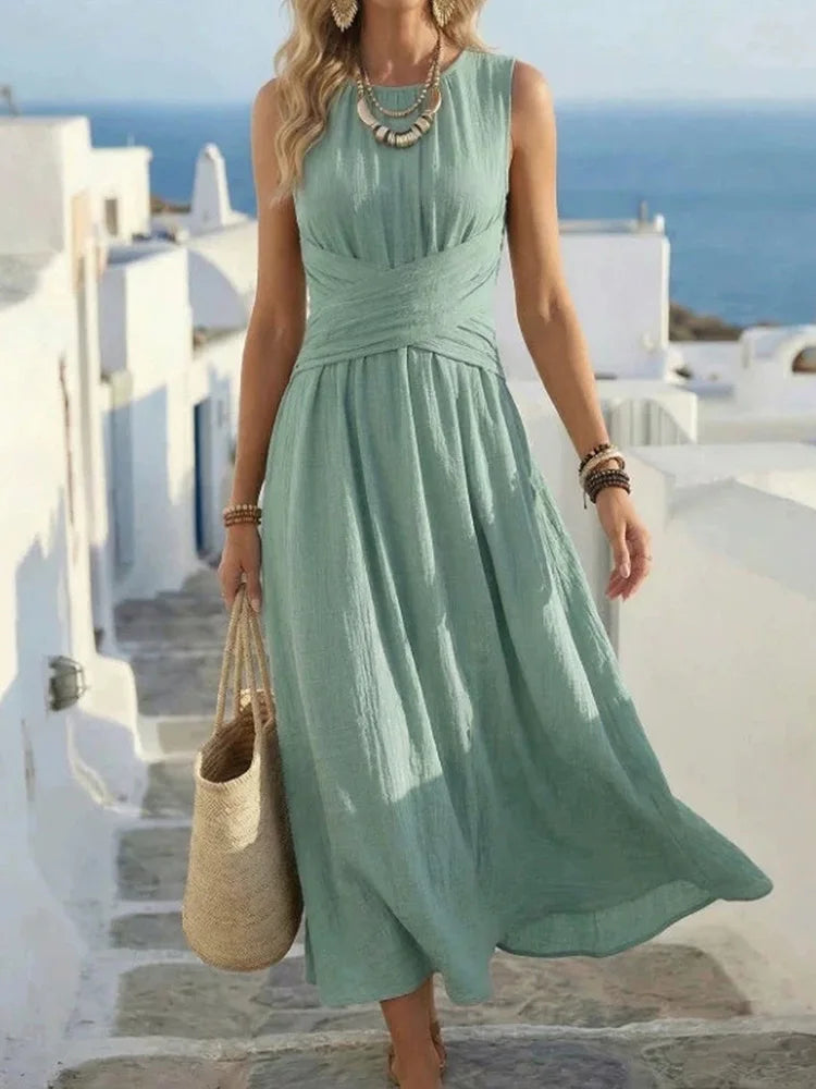 Arabella Ruched Waist Maxi Dress