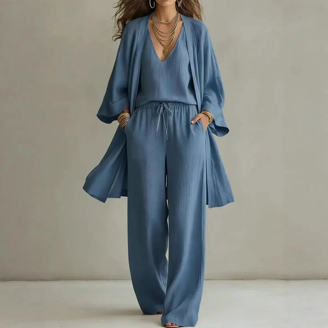 Claudia Linen 3 Piece Co-ord Set