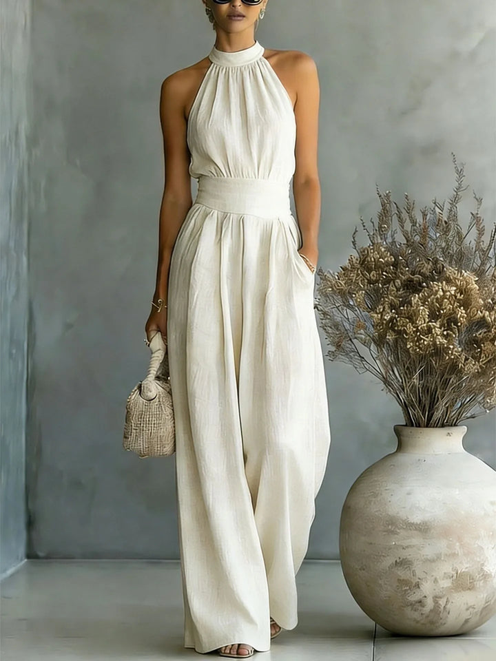 Primrose Halter Wide Leg Jumpsuit