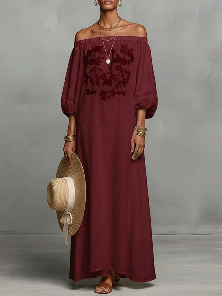 Evadelle Off Shoulder Maxi Dress