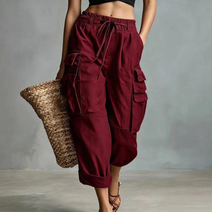 Elodie Relaxed Drawstring Cargo Pants