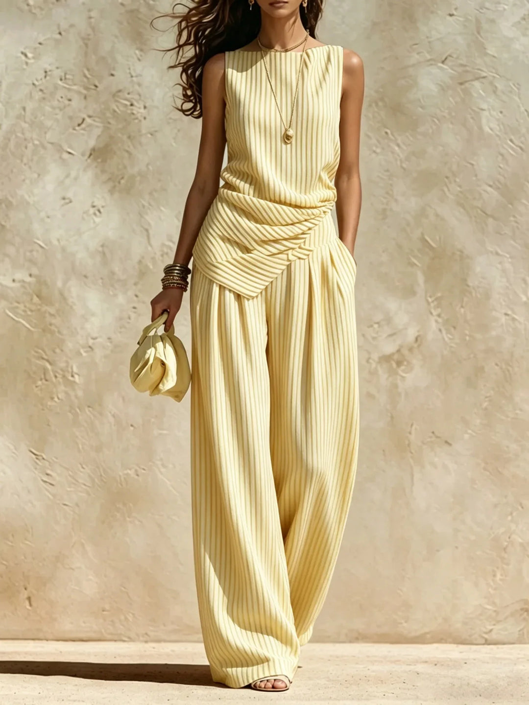 Aubrey Wide Leg Casual Jumpsuit