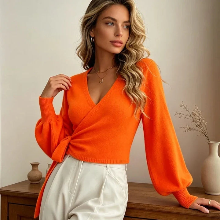 Marigold Wrap Front Sweater
