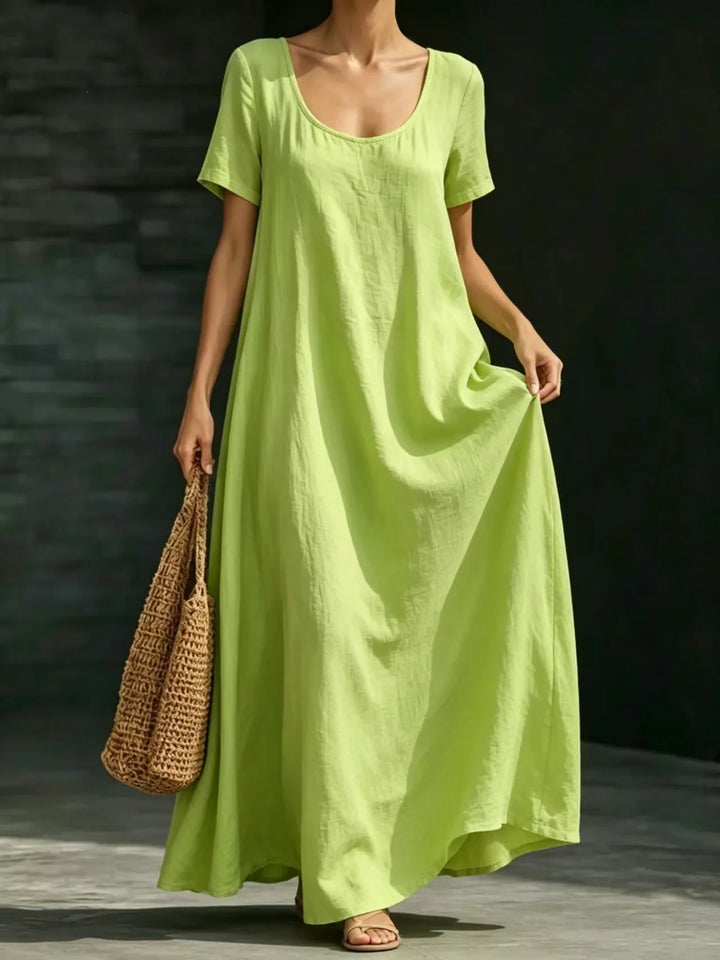 Serenella Casual Loose Fit A Line Maxi Dress