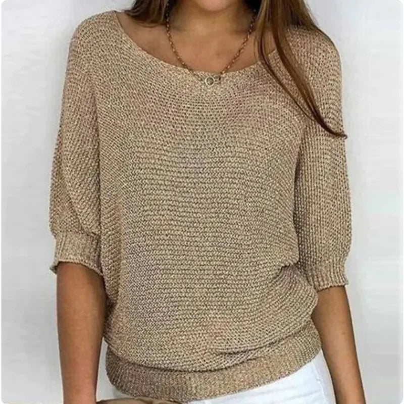 Halcyon Ribbed Cuff Knit Top