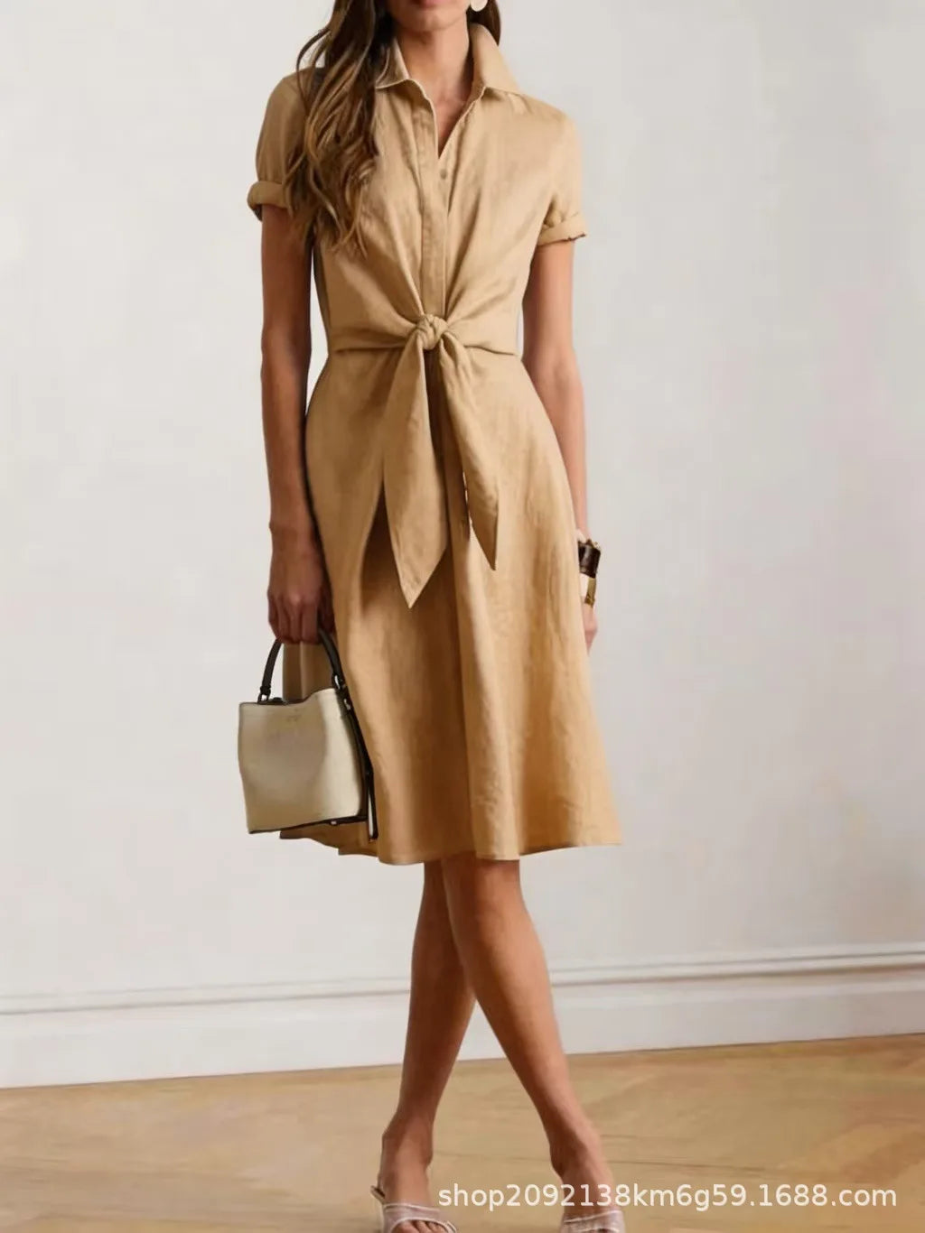 Amy Tie Waist Midi Dress
