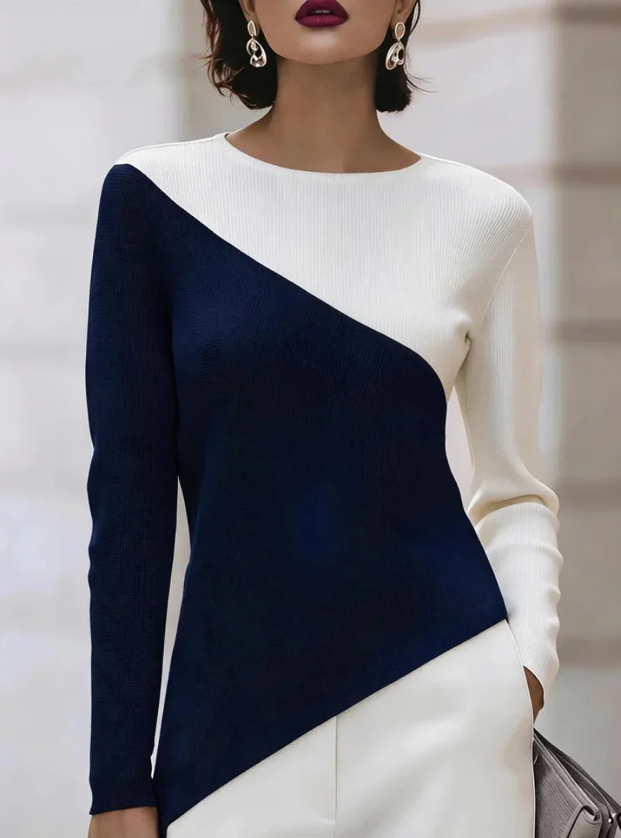 Verona Asymmetric Contrast Top