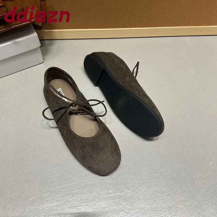 Nerida Suede Butterfly Knot Flats