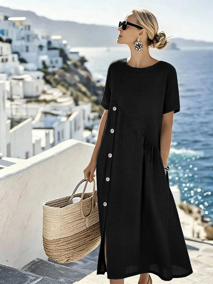 Leticia Relaxed Short Sleeve Midi Dress