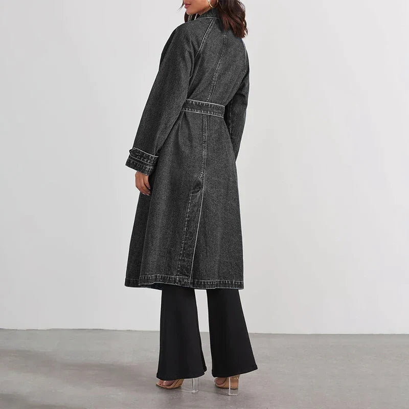 Fenwicke Tie Waist Denim Trench