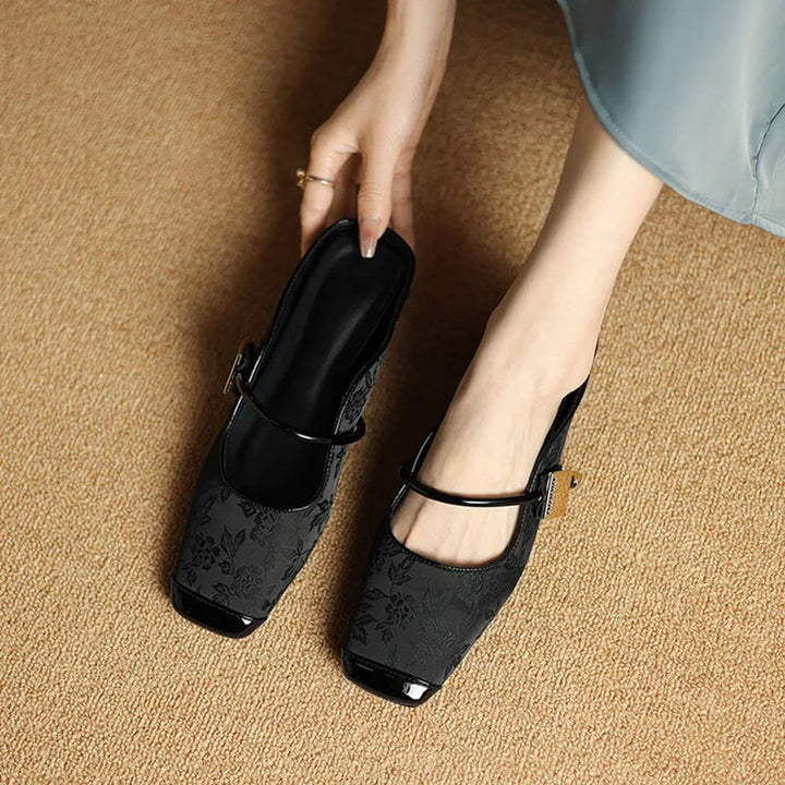Marlene Leather Mule Heels