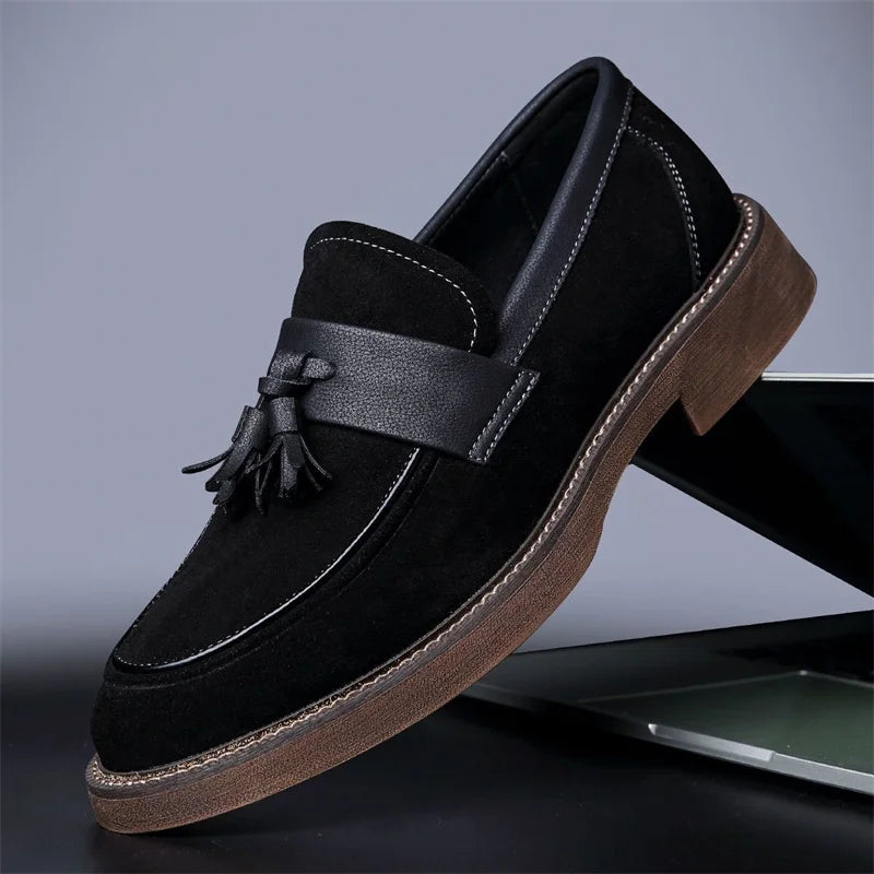 Omari Leather Tassel Loafers