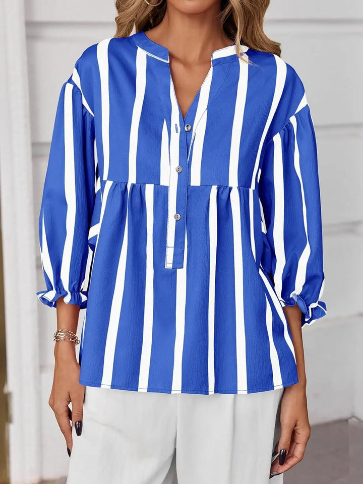 Severine Striped Bubble Blouse