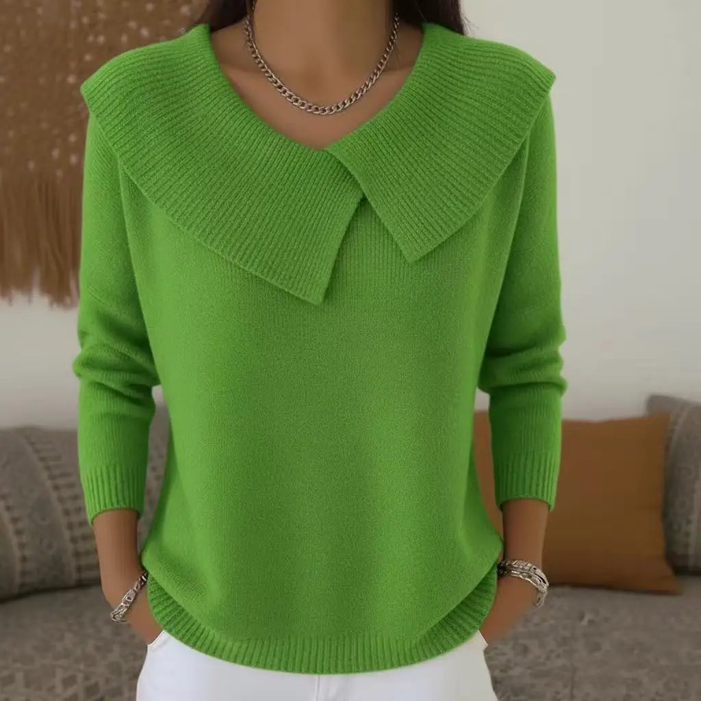 Anneke Fold Collar Sweater