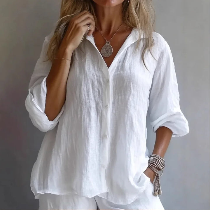 Milana Breathable Linen Button Shirt
