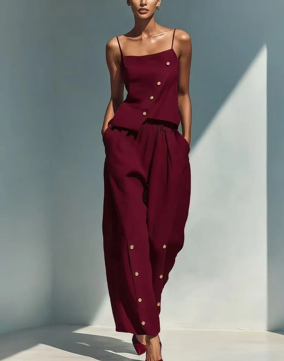 Gemma Sleeveless Top and Trousers Set