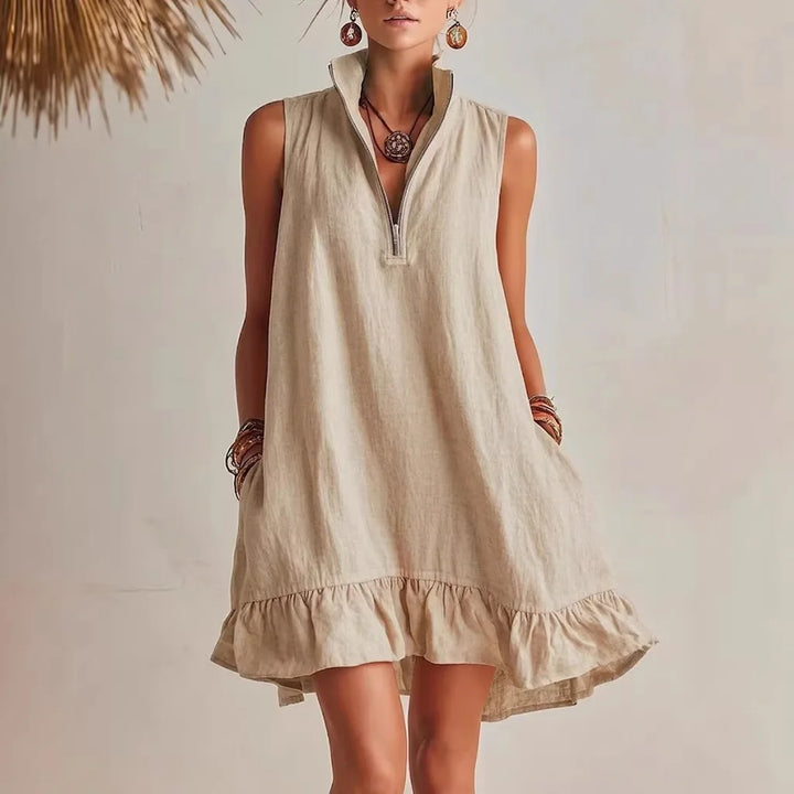 Agnes Ruffle Hem Mini Dress