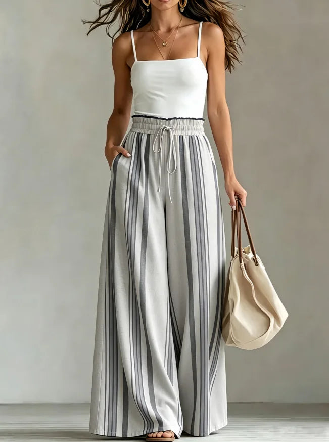 Ava Striped Palazzo Trouser