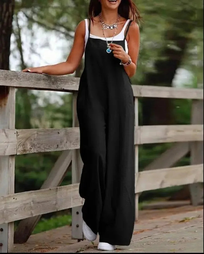 April Relaxed Wide Leg Jumpsuit
