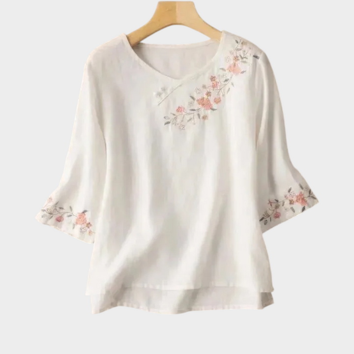 Emilia Floral Embroidered Blouse