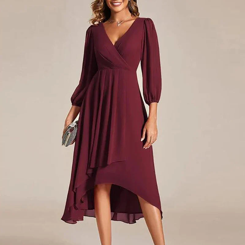 Amelina Flowing Mesh Midi Dress