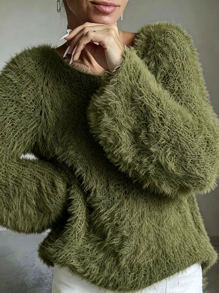 Wilhelmina Fuzzy Knit Sweater