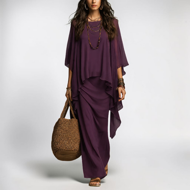 Adelaide Chiffon Overlay Two Piece Set