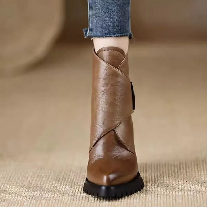 Gaia Buckle Strap Ankle Boots