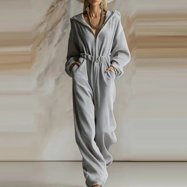 Marsh Ribbed Hooded Jumpsuit